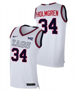 Chet Holmgren 34 Gonzaga Bulldogs 2023 College Basketball Men Jersey - White