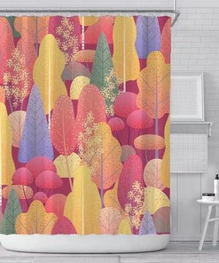 Chic Floral Shower Curtain Modern Bathroom Decor