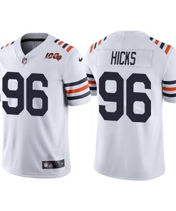 Chicago Bears 100th Anniversary Akiem Hicks White Classic Limited Jersey