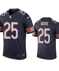 Chicago Bears #25 Mike Davis Navy Color Rush Legend Jersey - Mens