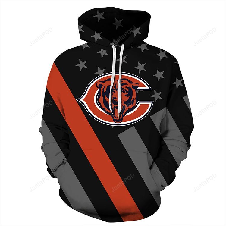 Chicago Bears 3D Hoodie Zip Hoodie