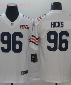 Chicago Bears Akiem Hicks #96 Nfl 100 2020 White Jersey Jersey