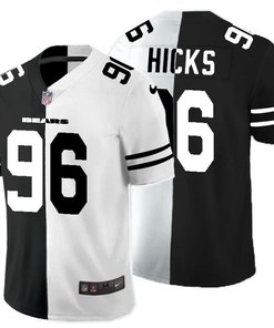 Chicago Bears Akiem Hicks #96 Nfl 2020 Black And White Jersey