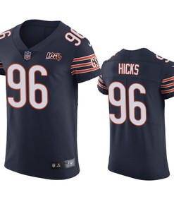 Chicago Bears Akiem Hicks Navy 100th Season Vapor Elite Jersey