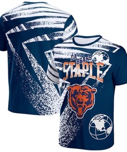 Chicago Bears All Over Print T-Shirt - Navy