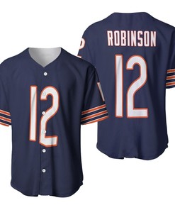 Chicago Bears Allen Robinson #12 Great Player Nfl American Football Team Legacy Vintage Navy 3d Designed Allover Gift For Bears Fans Baseball Jersey