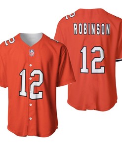 Chicago Bears Allen Robinson #12 Nfl Great Player American Football Team Custom Game Orange 3d Designed Allover Gift For Bears Fans Baseball Jersey
