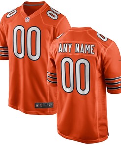 Chicago Bears Alternate Custom Game Jersey Orange Custom Jerseys Nfl