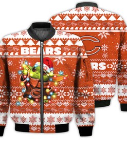Chicago Bears Baby Yoda Star Wars Sports Football American Ugly Christmas Gifts Unisex 3D Bomber Jacket