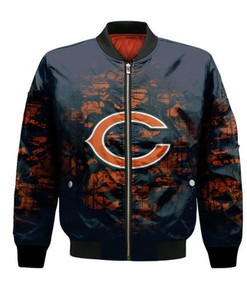 Chicago Bears Bomber Jacket Camouflage Vintage  - NFL