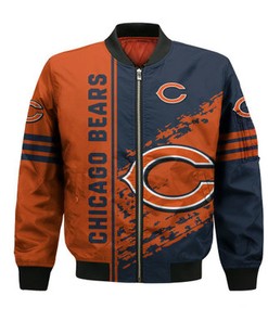 Chicago Bears Bomber Jacket Quarter Style - NFL