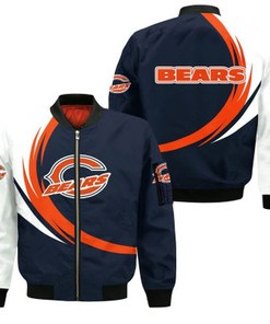 Chicago Bears Bomber Jacket graphic curve