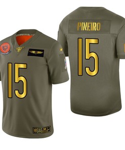 Chicago Bears Brandeddy Pineiro 2019 Salute To Service Nfl 100 Mens Jersey Metallic