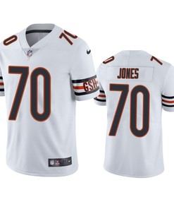 Chicago Bears Braxton Jones 70 White Vapor Limited Jersey