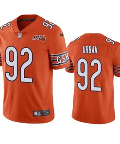 Chicago Bears Brent Urban Orange 100th Season Vapor Limited Jersey