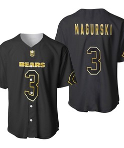 Chicago Bears Bronko Nagurski #3 Great Player Nfl Black Golden Brandedition Vapor Limited Jersey Style Custom Gift For Bears Fans Baseball Jersey