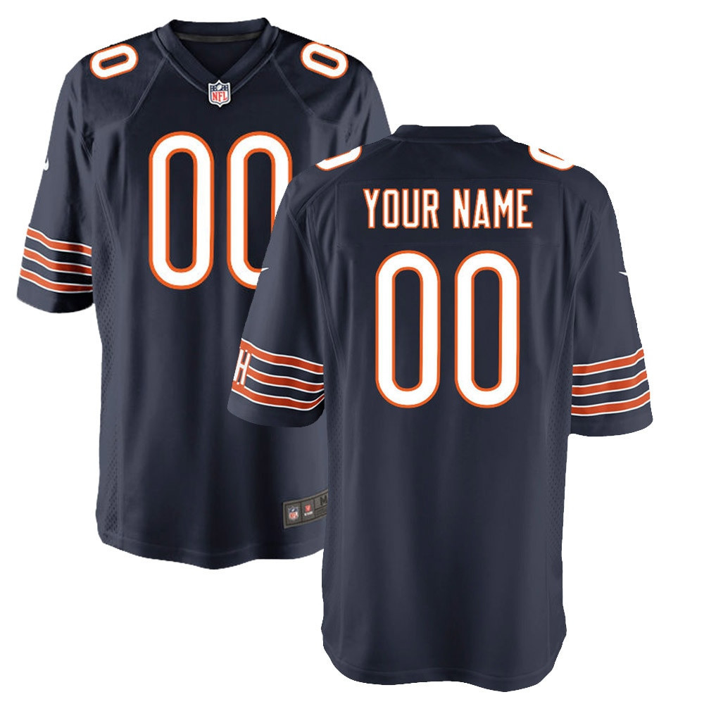 Chicago Bears Custom Game Jersey - Navy Custom Jerseys Nfl
