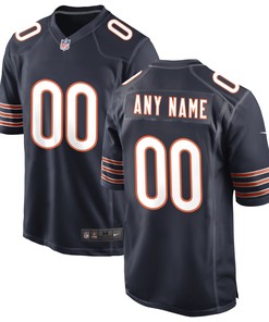 Chicago Bears Custom Game Jersey Navy Custom Jerseys Nfl