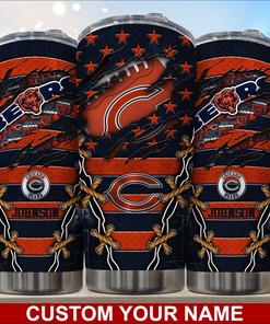 Chicago Bears Custom Name Tumbler - Personalized Edition