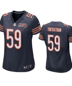 Chicago Bears Danny Trevathan Navy 100th Season Game Jersey - Womens