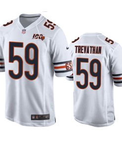 Chicago Bears Danny Trevathan White 100th Season Game Jersey - Men