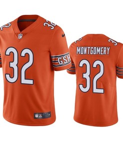 Chicago Bears David Montgomery 2019 Nfl Draft Orange Vapor Limited Jersey