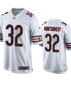 Chicago Bears David Montgomery 2019 Nfl Draft White Game Jersey