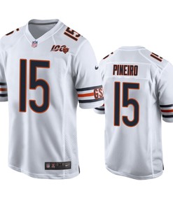 Chicago Bears Eddy Pineiro White 100th Season Game Jersey