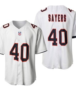 Chicago Bears Gale Sayers #40 Great Player Nfl American Football Team Custom Game White 3d Designed Allover Gift For Bears Fans Baseball Jersey
