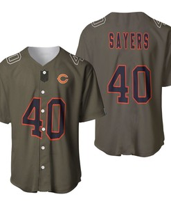 Chicago Bears Gale Sayers #40 Great Player Nfl Salute To Service Retired Player Limited Olive Jersey Style Gift For Bears Fans Baseball Jersey