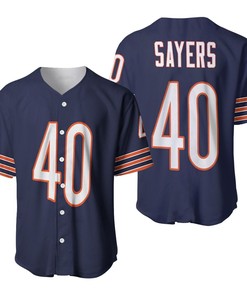 Chicago Bears Gale Sayers #40 Nfl American Football Legacy Vintage Navy 3d Designed Allover Gift For Bears Fans Baseball Jersey