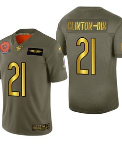 Chicago Bears Ha Ha Clinton-dix 2019 Salute To Service Nfl 100 Mens Jersey Metallic