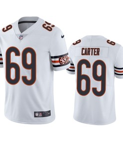 Chicago Bears Ja'Tyre Carter 69 White Vapor Limited Jersey