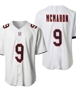 Chicago Bears Jim Mcmahon #9 Great Player Nfl American Football Team Custom Game White 3d Designed Allover Gift For Bears Fans Baseball Jersey