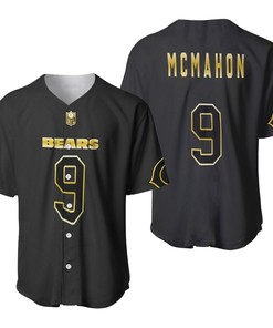 Chicago Bears Jim Mcmahon #9 Great Player Nfl Black Golden Brandedition Vapor Limited Jersey Style Custom Gift For Bears Fans Baseball Jersey