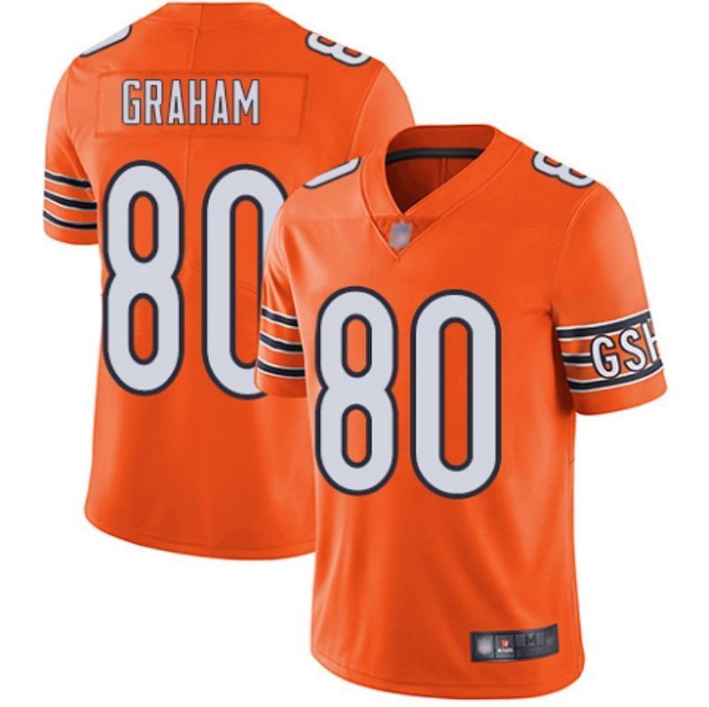 Chicago Bears Jimmy Graham #80 Nfl 2020 Orange Jersey Jersey