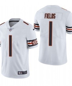 Chicago Bears Justin Fields #1 2021 Draft Nfl White Jersey For Fans