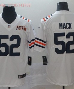 Chicago Bears Khalil Mack #52 Nfl 100 2020 White Jersey Jersey