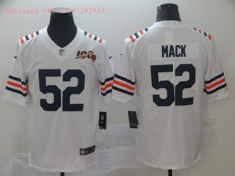Chicago Bears Khalil Mack #52 Nfl 100 2020 White Jersey Jersey