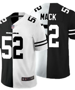 Chicago Bears Khalil Mack #52 Nfl 2020 Black And White Jersey