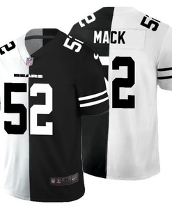 Chicago Bears Khalil Mack #52 Nfl 2020 Black And White Jersey