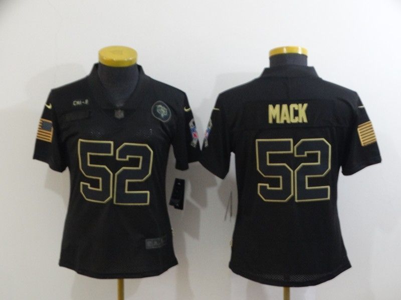 Chicago Bears Khalil Mack #52 Nfl 2020 Black Womens Jersey