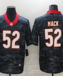 Chicago Bears Khalil Mack #52 Nfl 2020 Camo Black Jersey