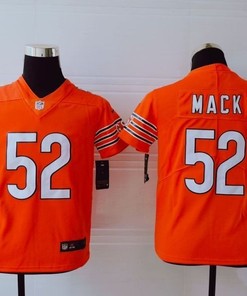 Chicago Bears Khalil Mack #52 Nfl 2020 Orange Jersey