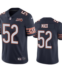 Chicago Bears Khalil Mack Navy 100th Season Limited Jersey - Mens