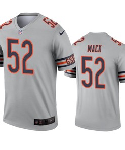 Chicago Bears Khalil Mack Silver Inverted Legend Jersey