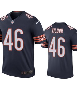 Chicago Bears Kindle Vildor Navy Color Rush Legend Jersey