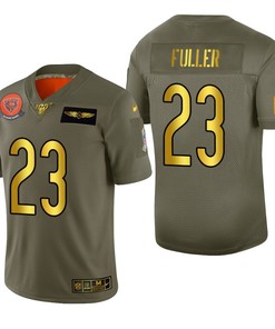 Chicago Bears Kyle Fuller 2019 Salute To Service Nfl 100 Mens Jersey Metallic