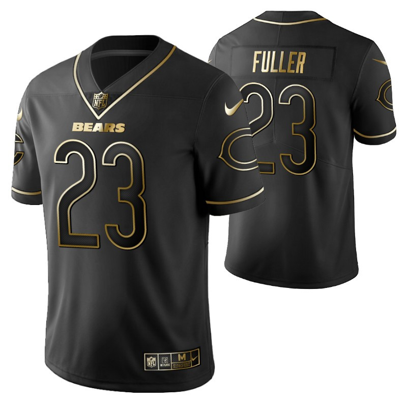 Chicago Bears Kyle Fuller 23 2021 Nfl Golden Brandedition Black Jersey Gift For Bears Fans