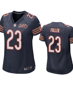 Chicago Bears Kyle Fuller Navy 100th Season Game Jersey - Womens